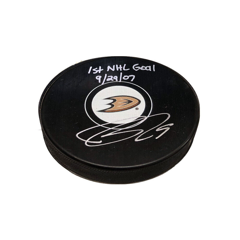 BOBBY RYAN Signed & Inscribed Anaheim Ducks Puck - 1st Goal 9/29/07