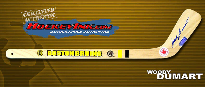 WOODY DUMART Signed BOSTON BRUINS Mini-Stick