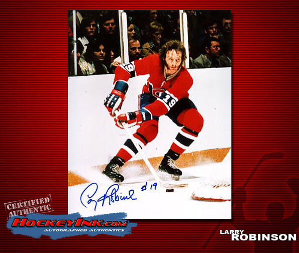 Larry Robinson SIGNED Canadiens 8X10 Photo -70197