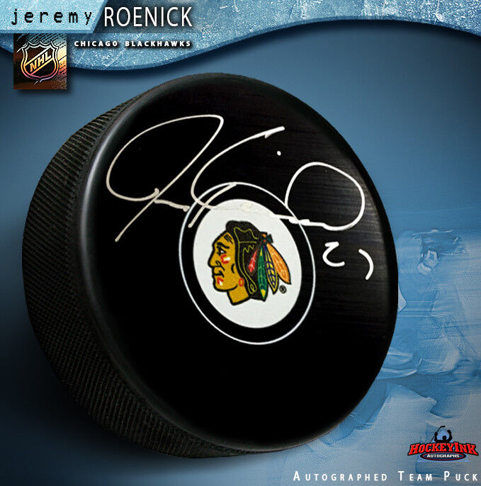 Jeremy Roenick Signed Chicago Blackhawks Puck