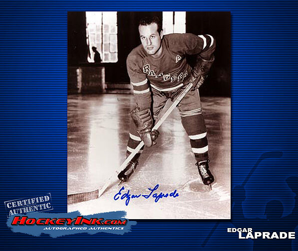 Edgar Laprade SIGNED Rangers 8X10 Photo -70219