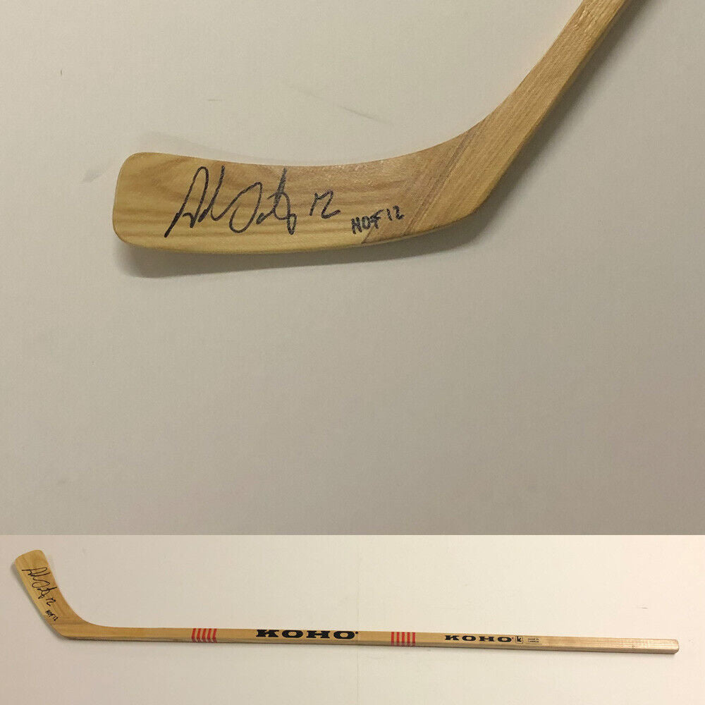 ADAM OATES Signed KOHO Wood Model Stick HOF12 - St Louis Blues