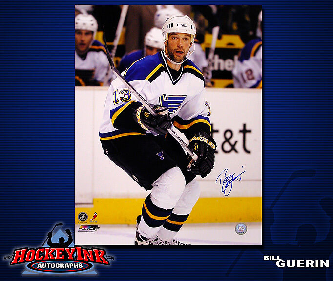 BILL GUERIN SIGNED Blues 16X20 Photo -77151