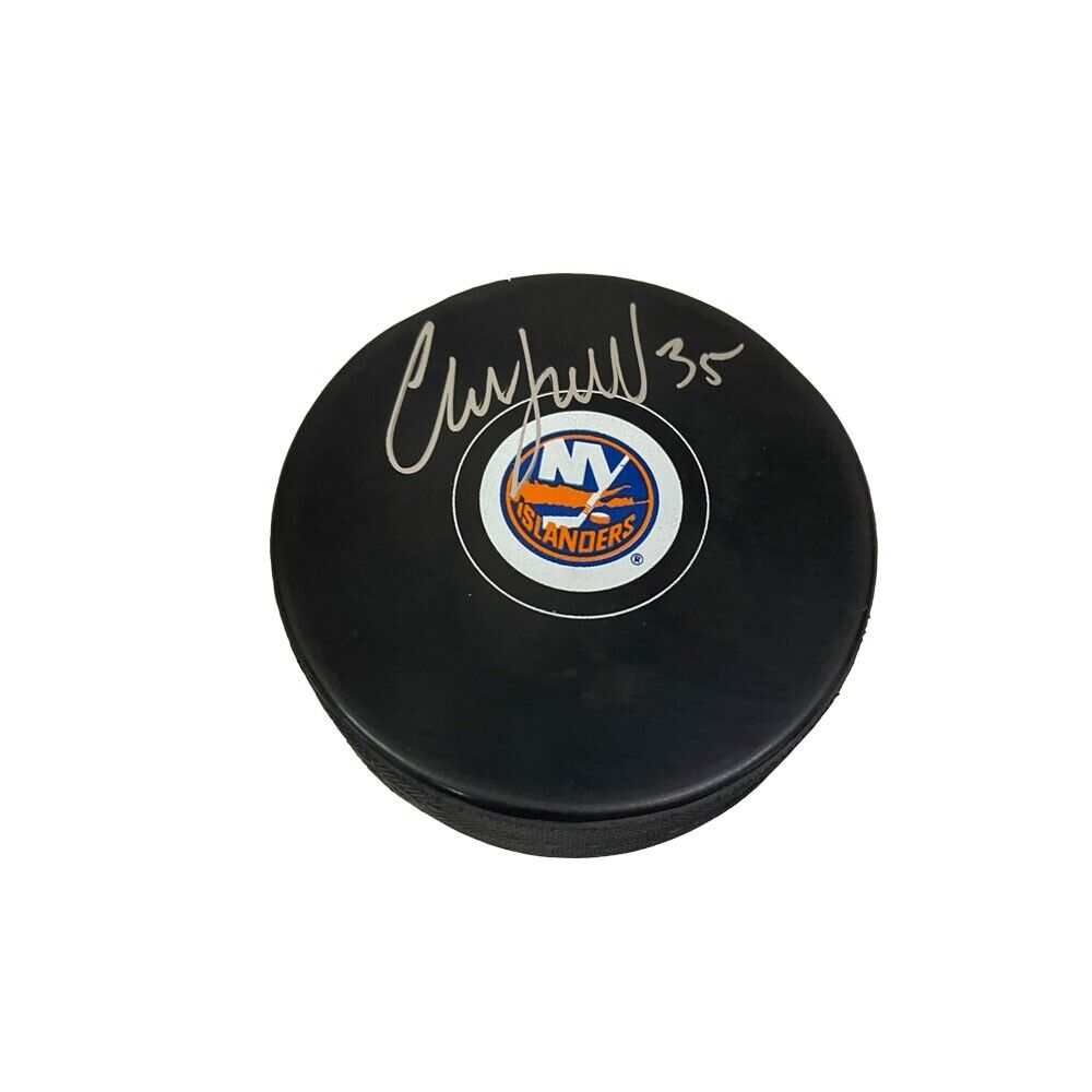 CHRIS OSGOOD Signed New York Islanders Puck