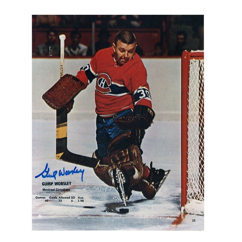 GUMP WORSLEY Signed Montreal Canadiens 8 x 10 Photo - 70652