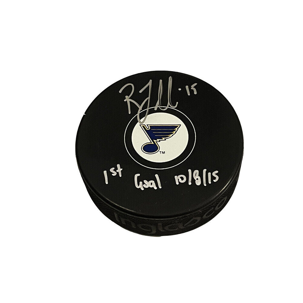 ROBBY FABBRI St. Louis Blues Puck - 1st Goal 10/8/15