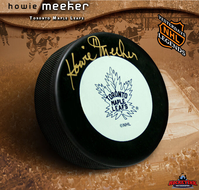 HOWIE MEEKER Signed Toronto Mapleleafs Puck