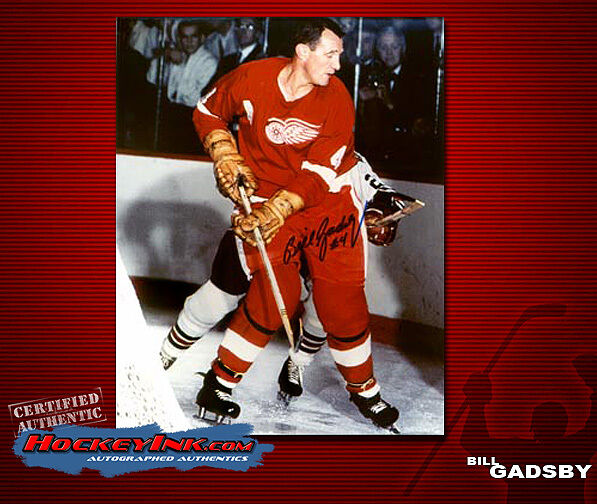 Bill Gadsby SIGNED Red Wings 8X10 Photo -70114