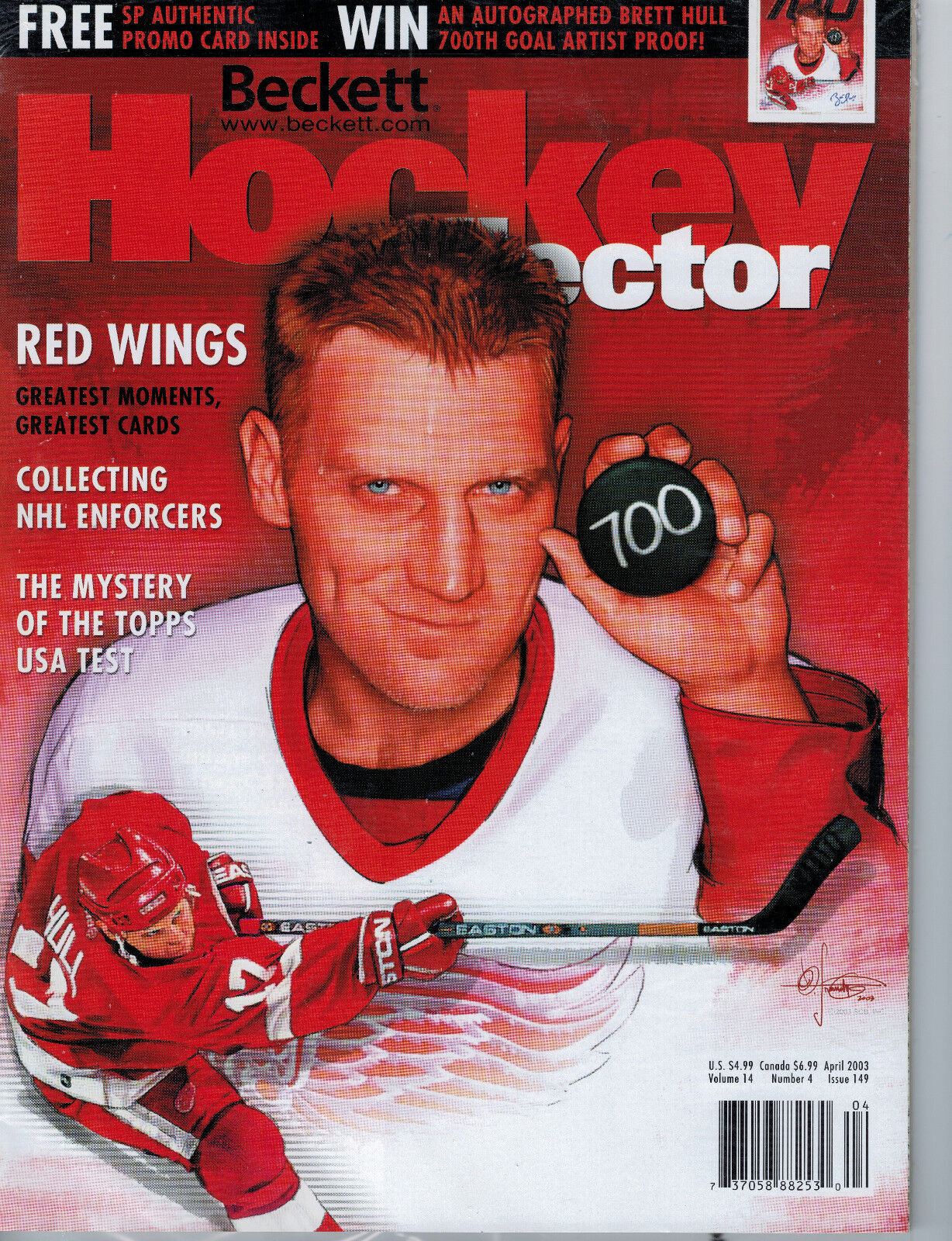 April 2003 Hockey Beckett- Brett Hull 700th Goal Edition