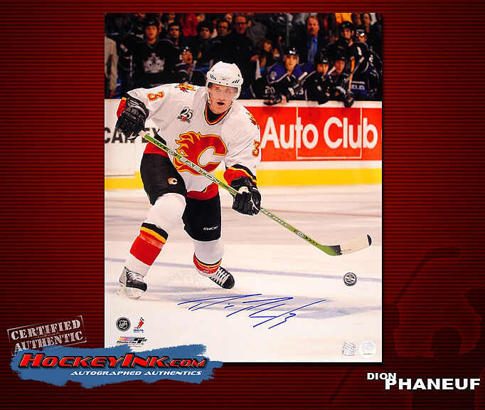 DION PHANEUF SIGNED Calgary Flames 16X20 Photo -77130 - Toronto Maple Leafs