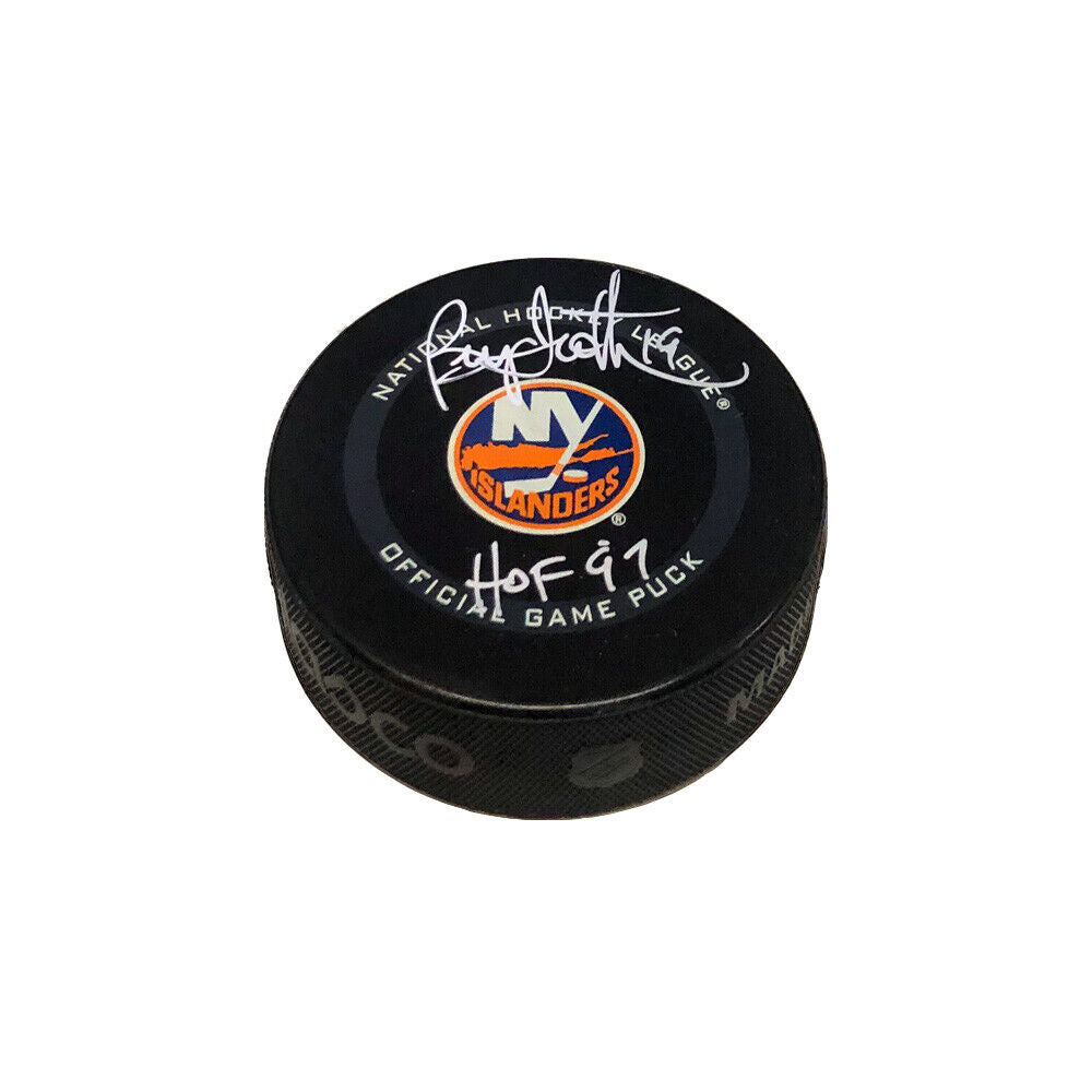 BRYAN TROTTIER Signed New York Islanders Official Game Puck - HOF 97