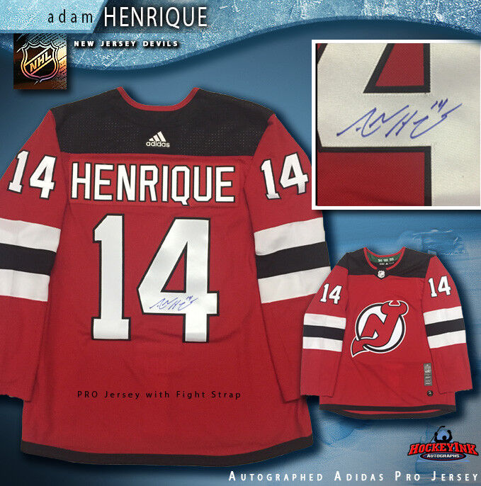 ADAM HENRIQUE Signed New Jersey Devils Home Adidas PRO Jersey
