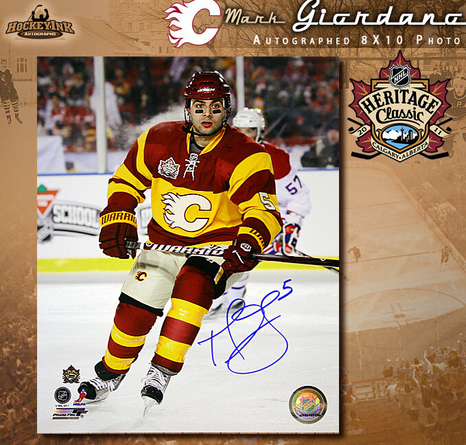 Mark Giordano Signed Heritage Classic 8x10 Photo 70239
