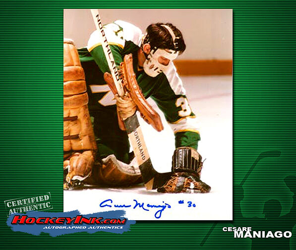 Cesare Maniago SIGNED Northstars 8X10 Photo -70213