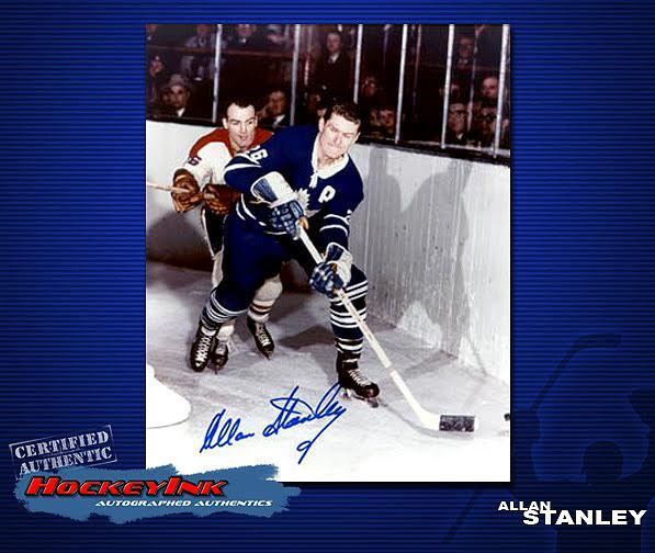 ALLAN STANLEY Signed Toronto Maple Leafs 8x10 Photo - 70119