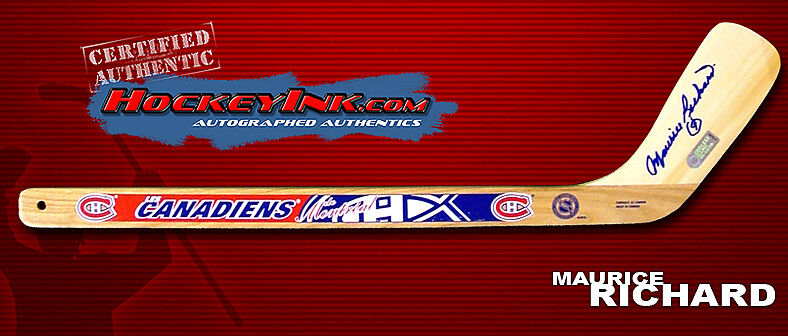 MAURICE RICHARD Signed MONTREAL CANADIENS Mini-Stick