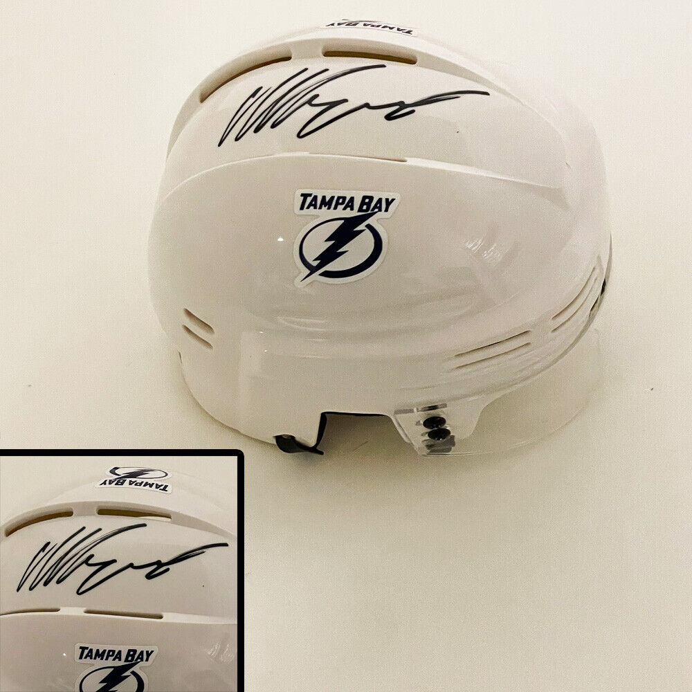 NIKITA KUCHEROV Signed Tampa Lightning Mini White Helmet