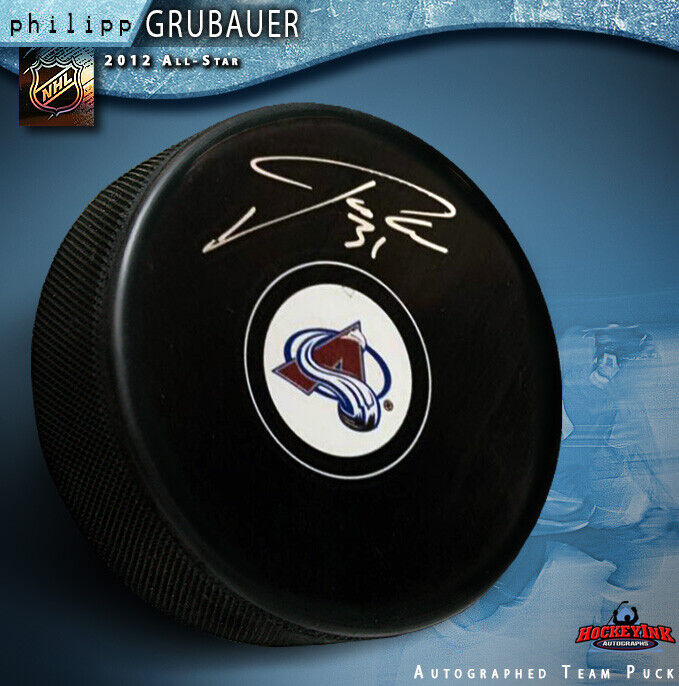 PHILIPP GRUBAUER Signed Colorado Avalanche Puck