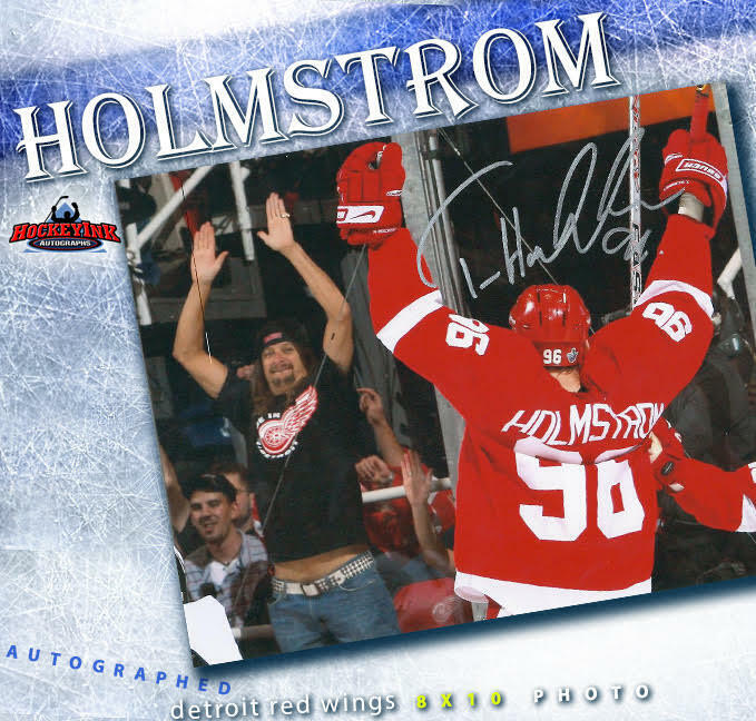TOMAS HOLMSTROM Autographed Detroit Red Wings 8x10 Photo with Kid Rock - 70419