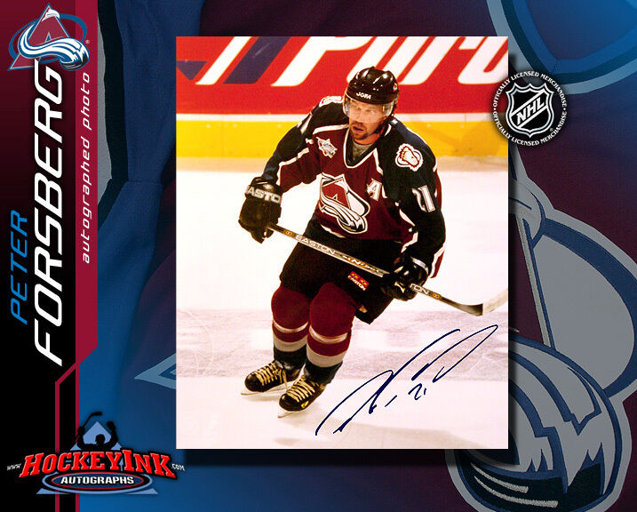Peter Forsberg SIGNED Avalanche 8X10 Photo -70129