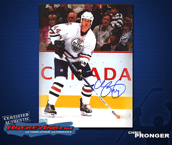 Chris Pronger SIGNED Oilers 8X10 Photo -70290