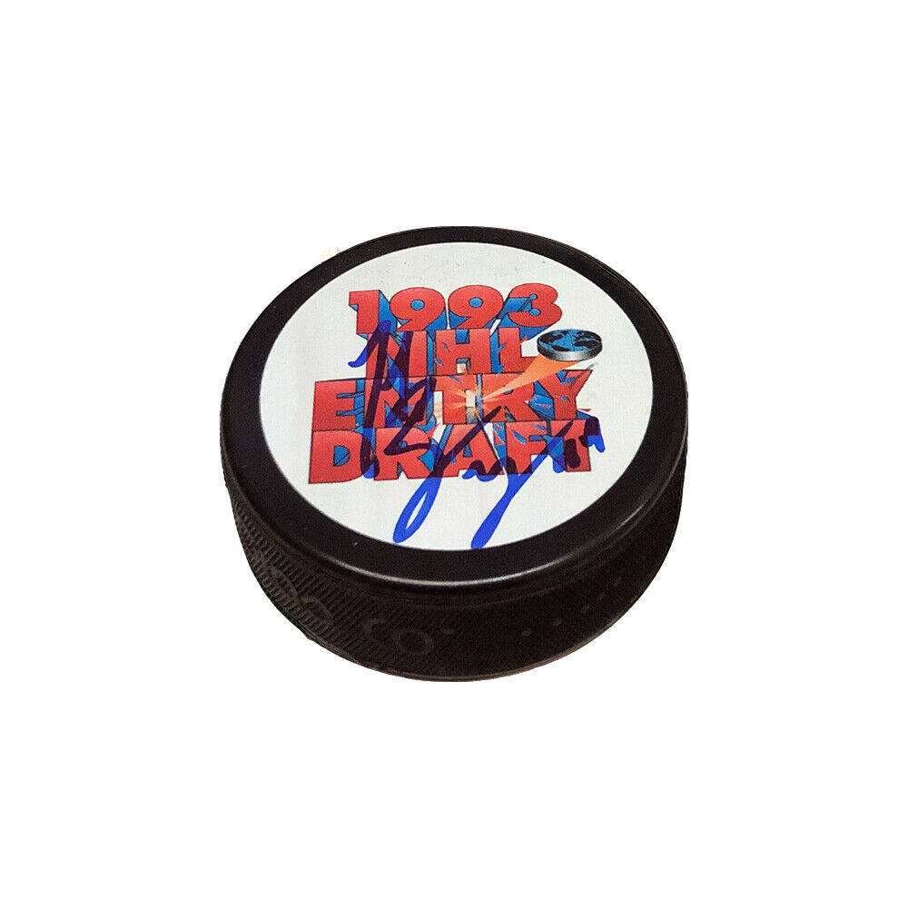 TODD BERTUZZI Signed 1993 NHL Draft Puck