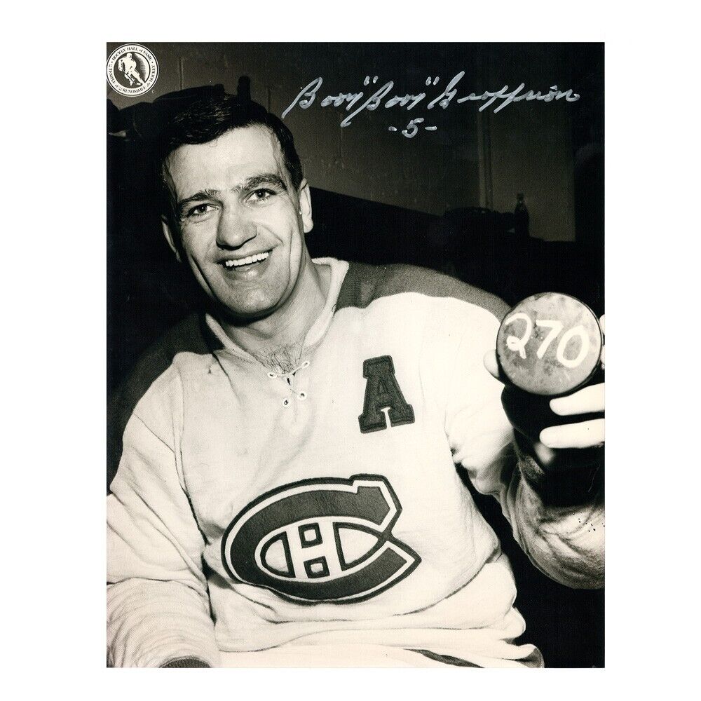 BERNIE "BOOM BOOM" GEOFFRION Signed Montreal Canadiens 8 x 10 Photo - 70549 B