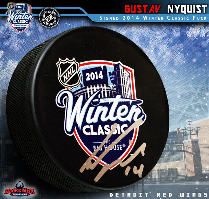 Gustav Nyquist signed 2014 Winter Classic Puck