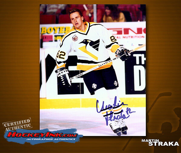Martin Straka SIGNED Penguins 8X10 Photo -70269