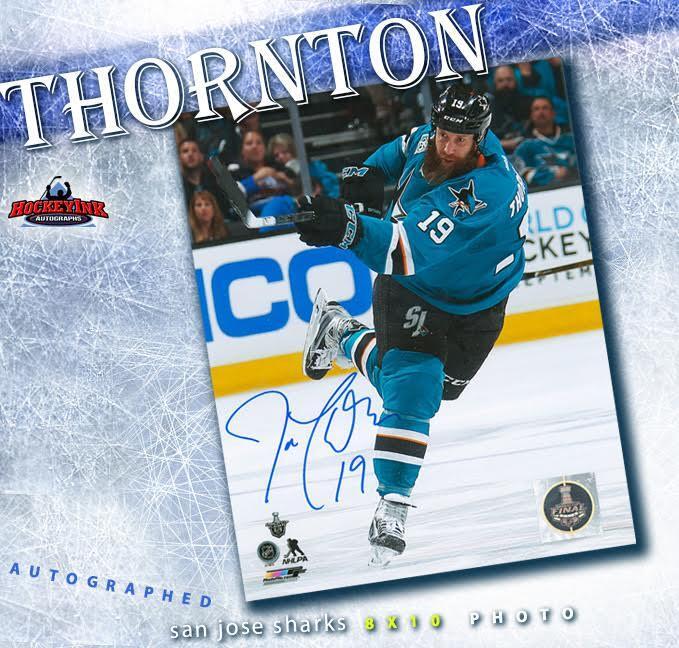 JOE THORNTON Signed San Jose Sharks 8 x 10 Photo - 70470