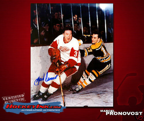 MARCEL PRONOVOST Signed Detroit Red Wings 8 X 10 -70054