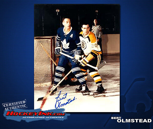 Bert Olmstead SIGNED Maple Leafs 8X10 Photo -70068