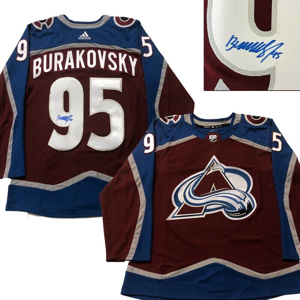 ANDRE BURAKOVSKY Signed Colorado Avalanche Burgundy Adidas PRO Jersey
