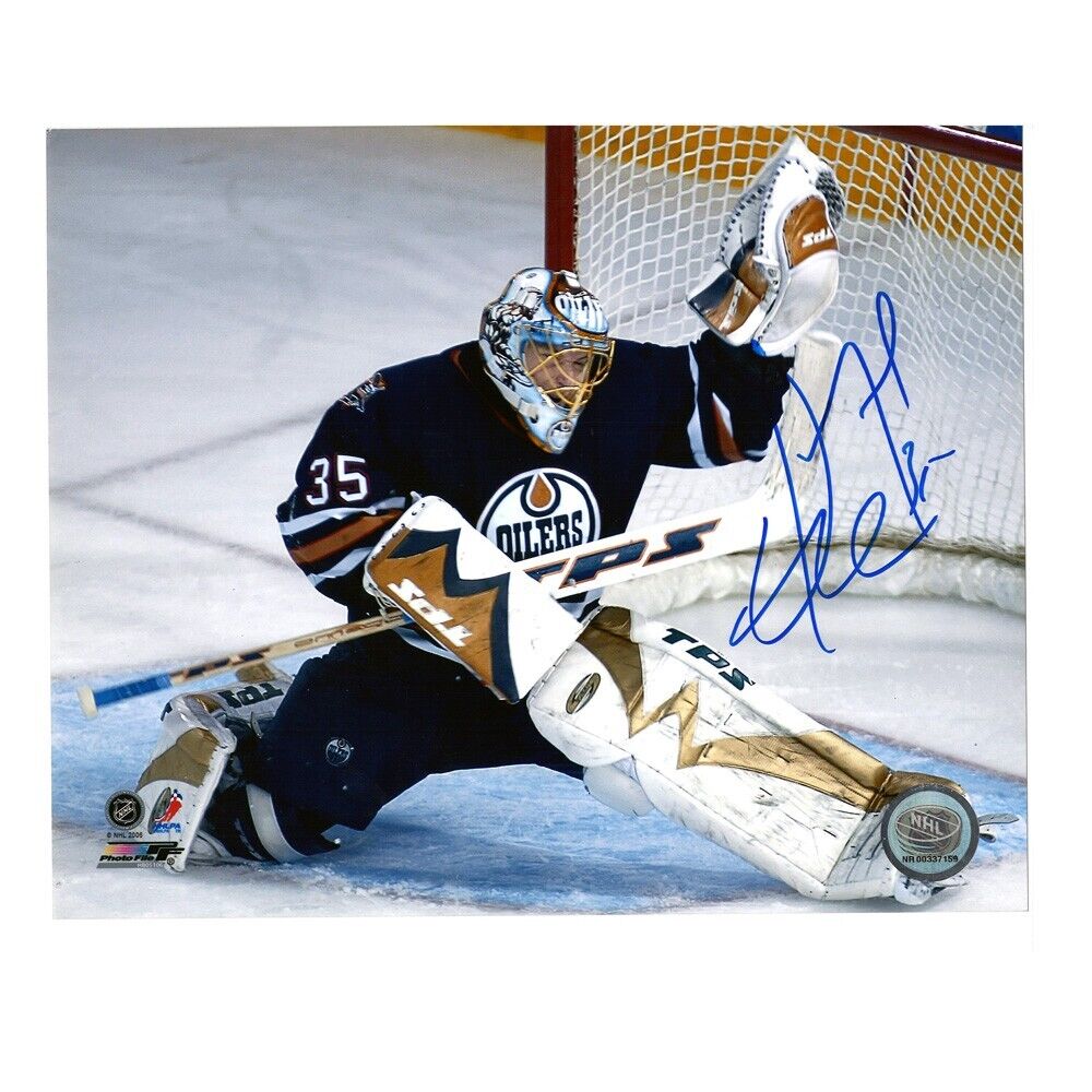 DWAYNE ROLOSON Signed Edmonton Oilers 8 x 10 Photo (Smudged) - 70561 G