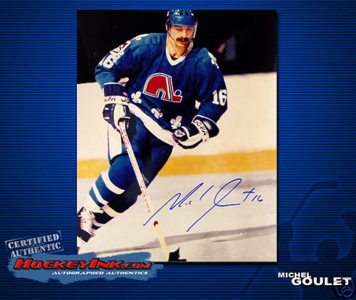 MICHEL GOULET Signed Quebec Nordiques 8 X 10 -70043