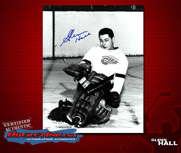 Glenn Hall SIGNED Red Wings 8X10 Photo -70145