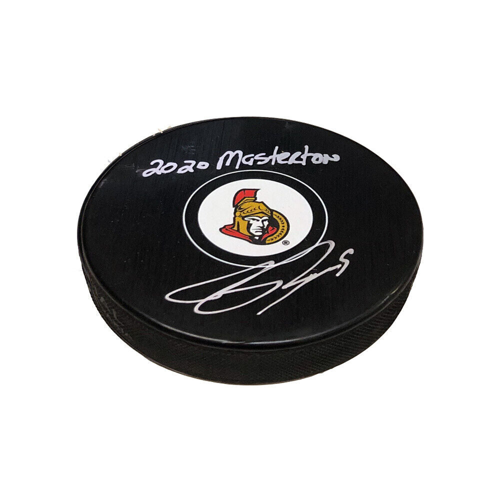 BOBBY RYAN Signed & Inscribed Ottawa Senators Puck - 2020 Masterton