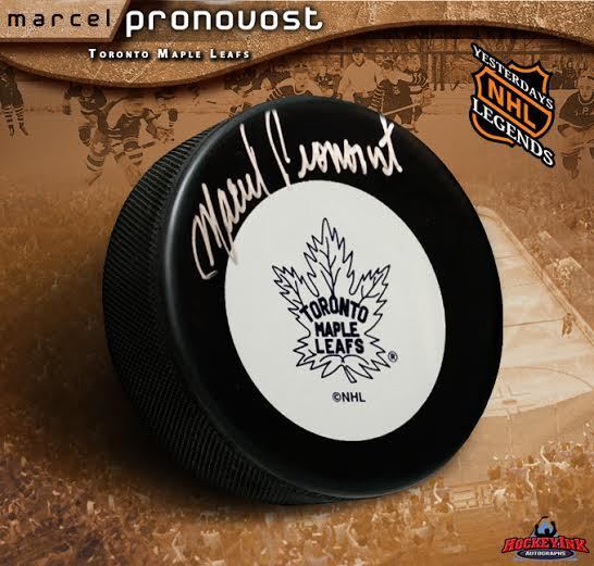 MARCEL PRONOVOST Signed Toronto Maple Leafs Puck