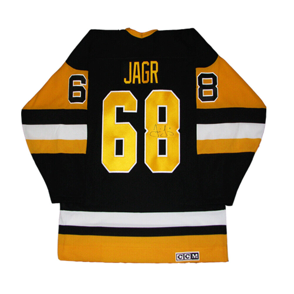 JAROMIR JAGR Signed Pittsburgh Penguins Black CCM Vintage Jersey