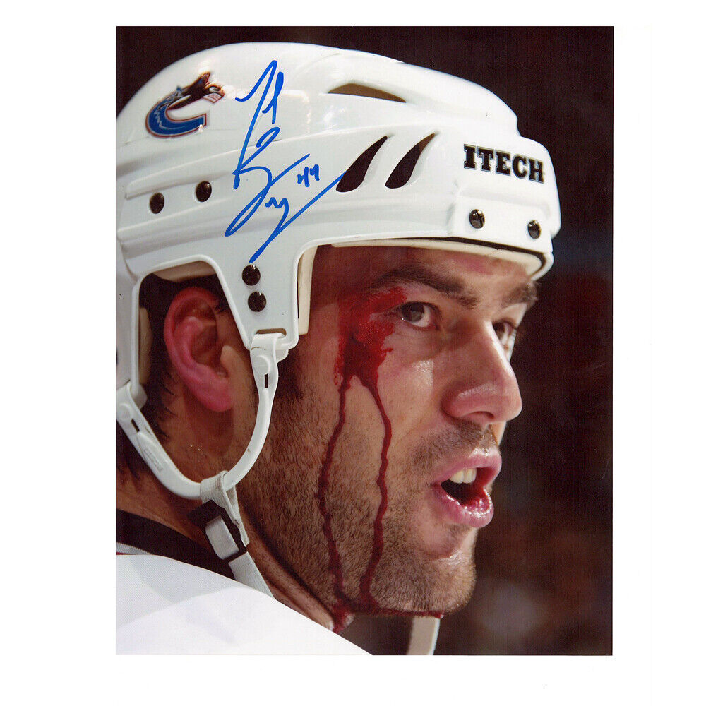 TODD BERTUZZI Vancouver Canucks Bloody 8 X 10 Photo - 70343