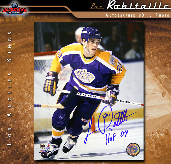 LUC ROBITAILLE Signed & Inscribed Los Angeles Kings 8 x 10 Photo - 70460