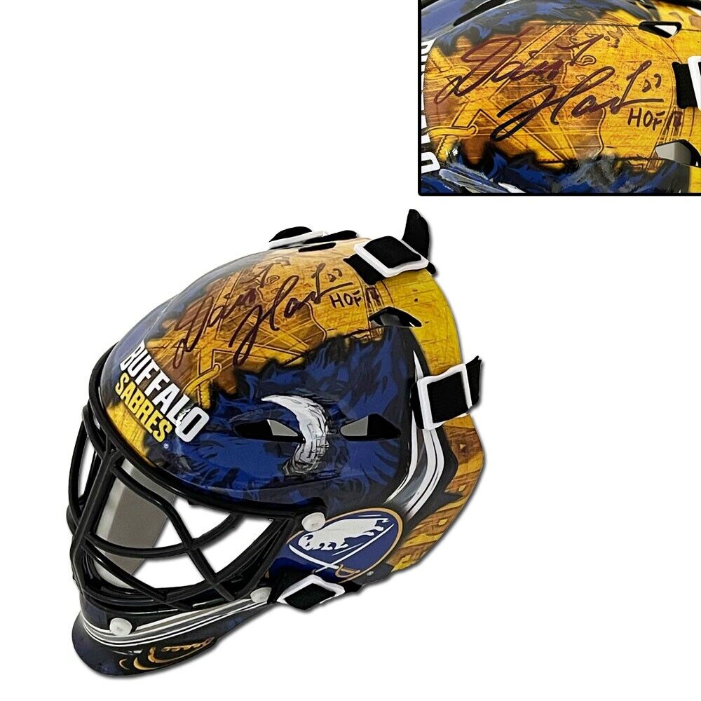 DOMINIK HASEK Signed Buffalo Sabres Mini Goalie Mask - HOF 14