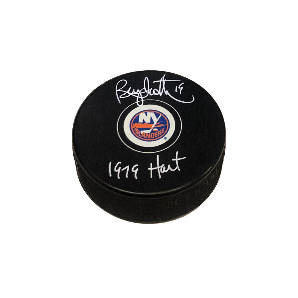 BRYAN TROTTIER Signed New York Islanders Puck - 1979 Hart