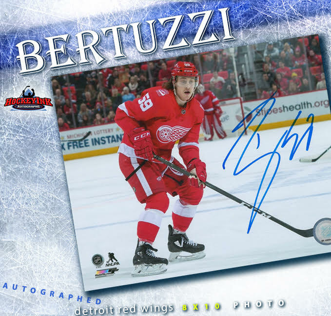 TYLER BERTUZZI Signed Detroit Red Wings 8x10 Photo - 70421