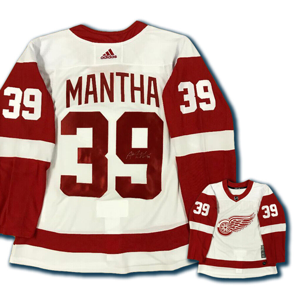 ANTHONY MANTHA Signed Detroit Red Wings White Adidas PRO Jersey
