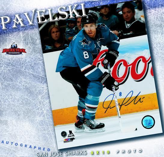 JOE PAVELSKI Signed San Jose Sharks 8 x 10 Photo - 70184