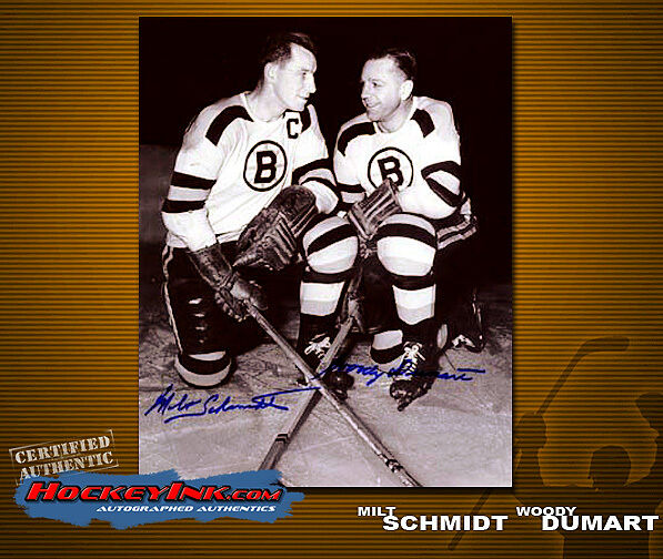 Milt Schmidt & Woody Dumart SIGNED 8X10 Photo -70126