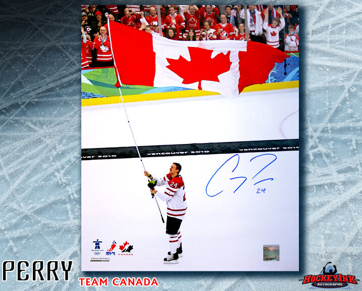 Corey Perry SIGNED Team Canada 2010 Olympic 8X10 Photo - 70314 Anaheim Ducks