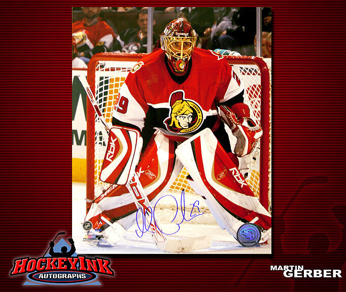 Martin Gerber SIGNED Senators 8X10 Photo-70397