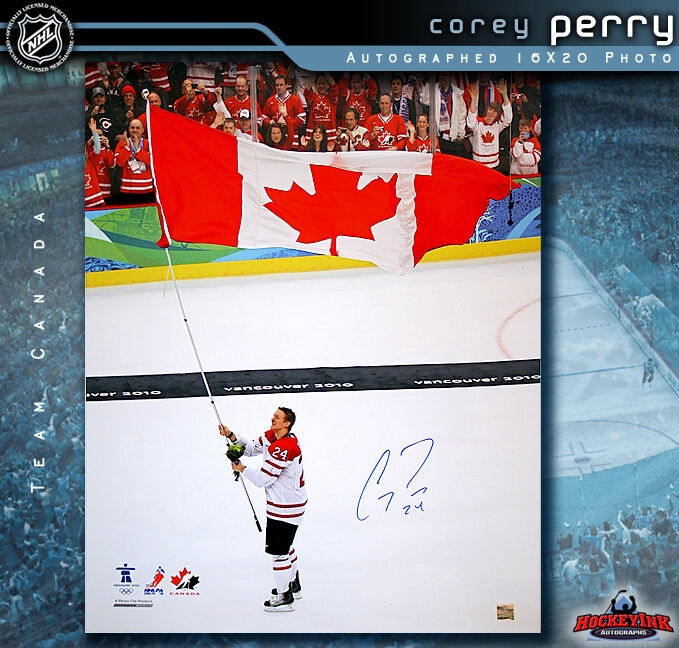 COREY PERRY SIGNED Team Canada 16X20 Photo - Anaheim Ducks